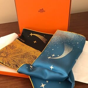 HERMES CLAIRE DE LUNE SCARF DOUBLE FACE NWT
